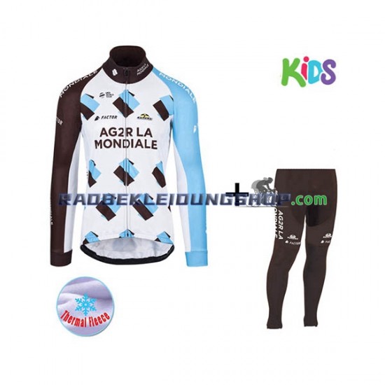 2017 AG2R La Mondiale Thermo Set(Radtrikot und Radhose) Kinder N001