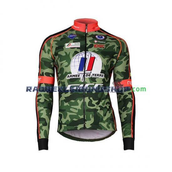 2017 Armee De Terre Set(Radtrikot Langarm und Trägerhose Lang) Herren N001