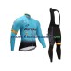 2017 Astana Pro Team Set(Radtrikot Langarm und Trägerhose Lang) Herren N001