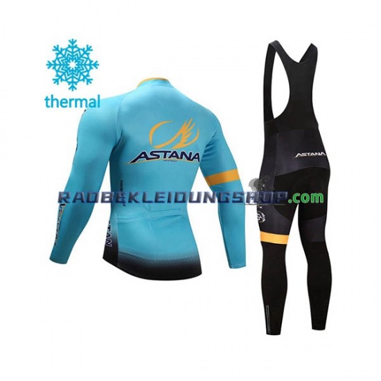 2017 Astana Pro Team Thermo Set(Radtrikot und Trägerhose) Herren N001