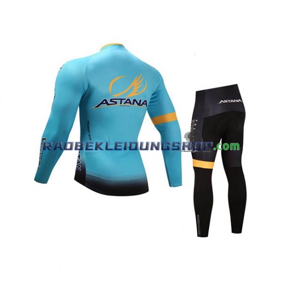 2017 Astana Pro Team Set(Radtrikot Langarm und Radhose Lang) Kinder N001