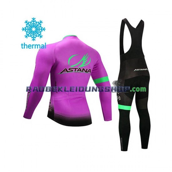 2017 Astana Pro Team Thermo Set(Radtrikot und Trägerhose) Herren N003