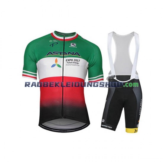 2017 Astana Pro Team Set(Radtrikot und Trägerhose) Herren N005