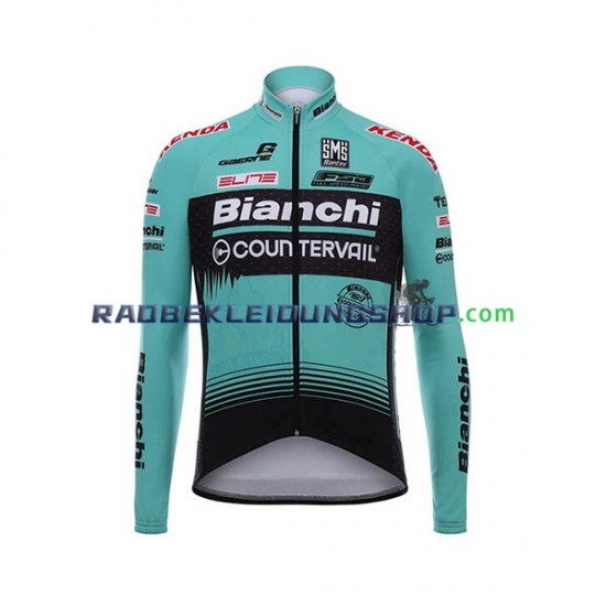 2017 Bianchi Countervail Set(Radtrikot Langarm und Trägerhose Lang) Herren N001