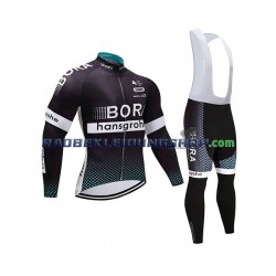 2017 Bora-Hansgrohe Set(Radtrikot Langarm und Trägerhose Lang) Herren N001