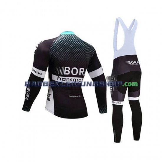 2017 Bora-Hansgrohe Set(Radtrikot Langarm und Trägerhose Lang) Herren N001