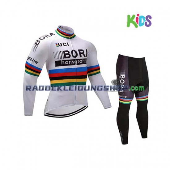 2017 Bora-Hansgrohe Set(Radtrikot Langarm und Radhose Lang) Kinder N002