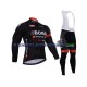 2017 Bora-Hansgrohe Set(Radtrikot Langarm und Trägerhose Lang) Herren N003