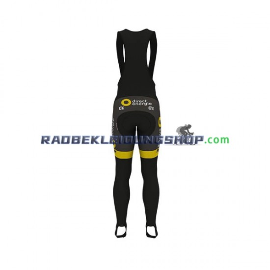 2017 Direct Energie Set(Radtrikot Langarm und Trägerhose Lang) Herren N001