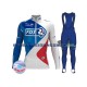 2017 FDJ Thermo Set(Radtrikot und Trägerhose) Herren N001