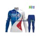 2017 FDJ Set(Radtrikot Langarm und Radhose Lang) Kinder N001