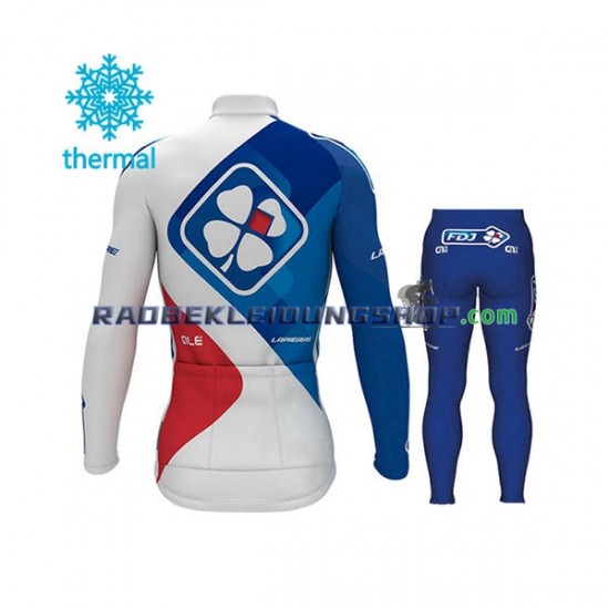 2017 FDJ Thermo Set(Radtrikot und Radhose) Kinder N001