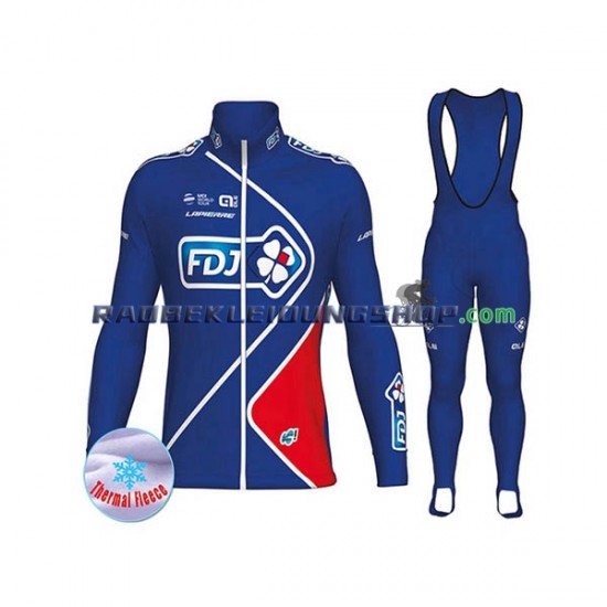 2017 FDJ Thermo Set(Radtrikot und Trägerhose) Herren N002