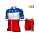 2017 FDJ Set(Radtrikot und Fahrradhose) Kinder N003