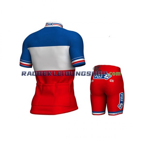 2017 FDJ Set(Radtrikot und Fahrradhose) Kinder N003