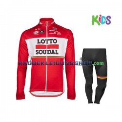 2017 Lotto Soudal Set(Radtrikot Langarm und Radhose Lang) Kinder N001