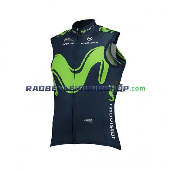 2017 Movistar Team Winddichte Radsportweste Herren N001