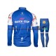 2017 Quick-Step Floors Set(Radtrikot Langarm und Radhose Lang) Kinder N001