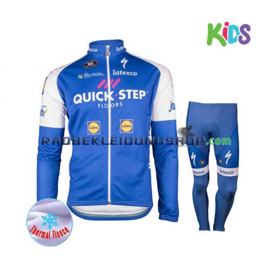 2017 Quick-Step Floors Thermo Set(Radtrikot und Radhose) Kinder N001