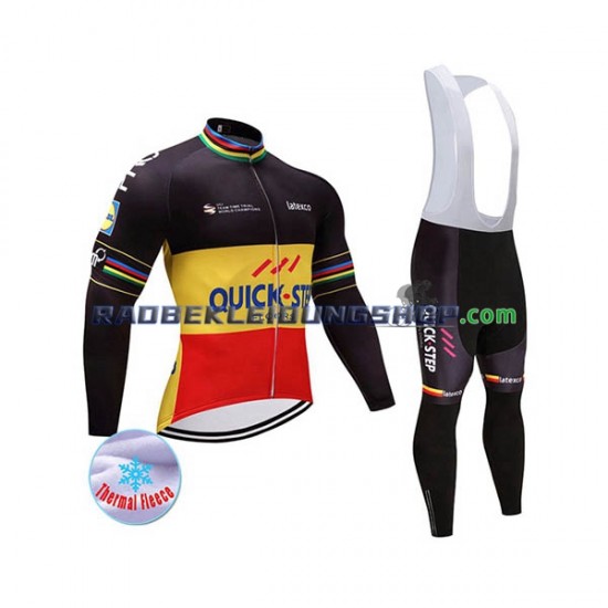 2017 Quick-Step Floors Thermo Set(Radtrikot und Trägerhose) Herren N002