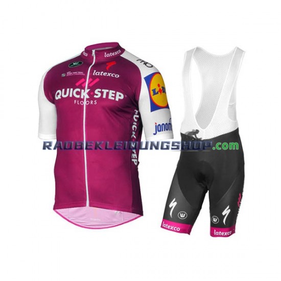 2017 Quick-Step Floors Set(Radtrikot und Trägerhose) Herren N003