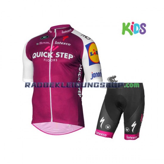 2017 Quick-Step Floors Set(Radtrikot und Fahrradhose) Kinder N003