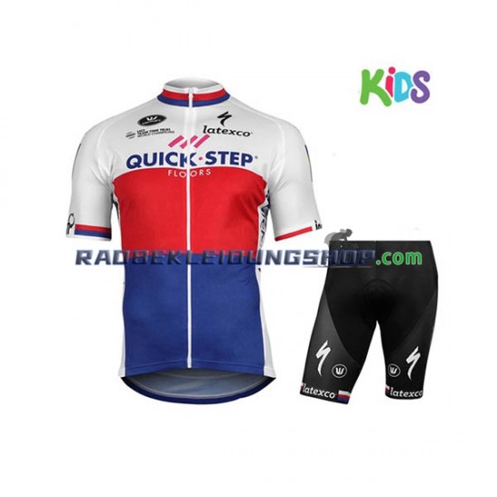 2017 Quick-Step Floors Set(Radtrikot und Fahrradhose) Kinder N007