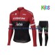 2017 Trek-Segafredo Set(Radtrikot Langarm und Radhose Lang) Kinder N001