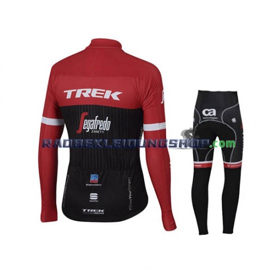 2017 Trek-Segafredo Set(Radtrikot Langarm und Radhose Lang) Kinder N001