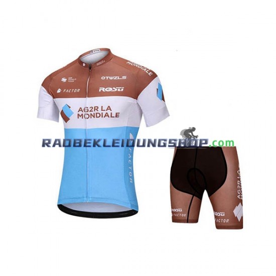 2018 AG2R La Mondiale Set(Radtrikot und Fahrradhose) Herren N001