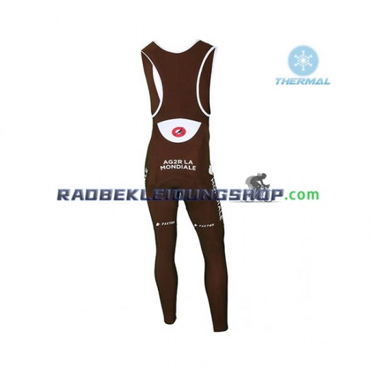 2018 AG2R La Mondiale Thermo Trägerhose Lang Herren N002