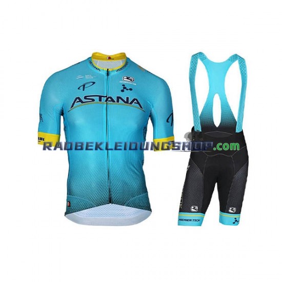 2018 Astana Pro Team Set(Radtrikot und Fahrradhose) Herren N001