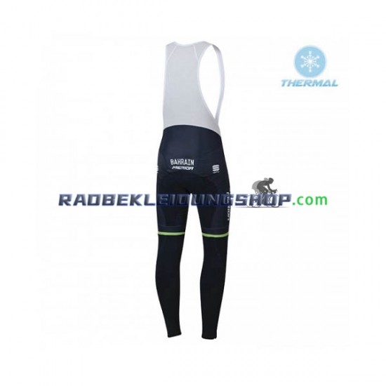 2018 Bahrain Merida Thermo Trägerhose Lang Herren N001