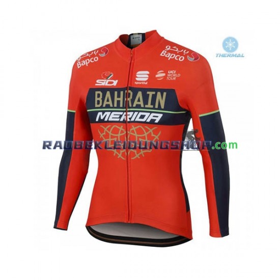 2018 Bahrain Merida Thermo Fahrradtrikot Herren N001