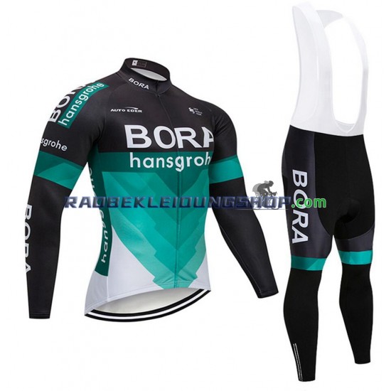 2018 Bora Hansgrohe Set(Radtrikot Langarm und Trägerhose Lang) Herren N001