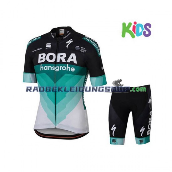 2018 Bora Hansgrohe Set(Radtrikot und Fahrradhose) Kinder N001