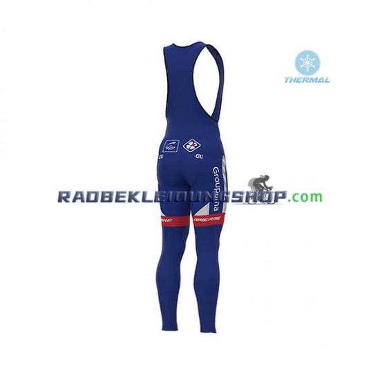 2018 FDJ Thermo Set(Radtrikot und Trägerhose) Herren N001