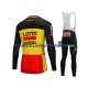 2018 Lotto Soudal Set(Radtrikot Langarm und Trägerhose Lang) Herren N002