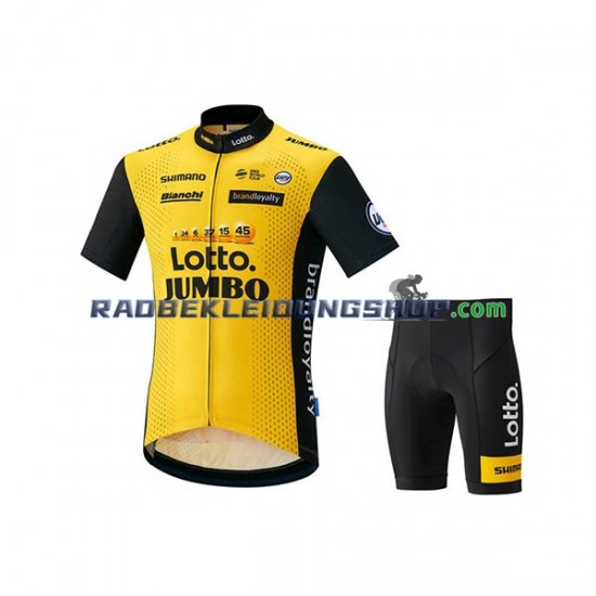 2018 LottoNL-Jumbo Set(Radtrikot und Fahrradhose) Herren N001