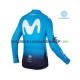 2018 Movistar Team Thermo Set(Radtrikot und Trägerhose) Herren N001