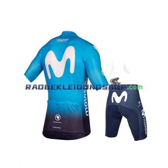 2018 Movistar Team Set(Radtrikot und Fahrradhose) Herren N001