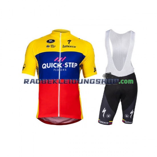2018 Quick Step Ecuador Champion Set(Radtrikot und Trägerhose) Herren