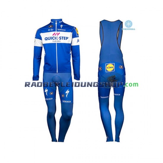 2018 Quick Step Floors Thermo Set(Radtrikot und Trägerhose) Herren N001