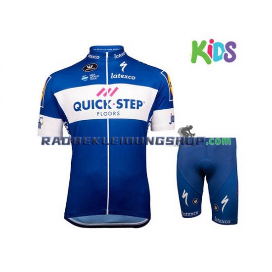 2018 Quick Step Floors Set(Radtrikot und Fahrradhose) Kinder N001