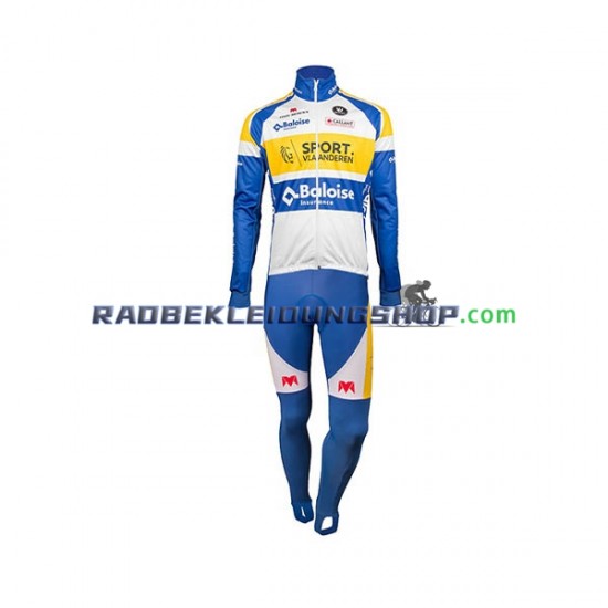 2018 Sport Vlaanderen-Baloise Set(Radtrikot Langarm und Trägerhose Lang) Herren N001