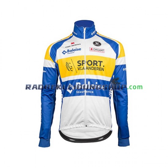 2018 Sport Vlaanderen-Baloise Set(Radtrikot Langarm und Trägerhose Lang) Herren N001