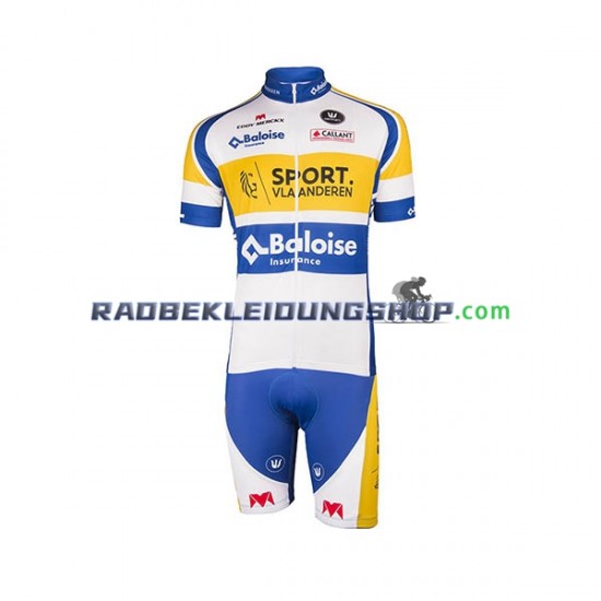 2018 Sport Vlaanderen-Baloise Set(Radtrikot und Trägerhose) Herren N001