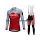 2018 Team Katusha Alpecin Set(Radtrikot Langarm und Trägerhose Lang) Herren N001