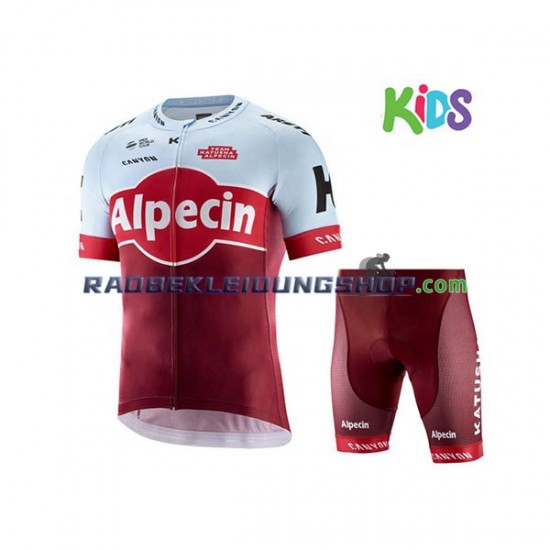 2018 Team Katusha Alpecin Set(Radtrikot und Fahrradhose) Kinder N001