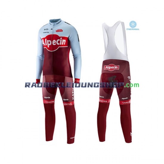 2018 Team Katusha-Alpecin Thermo Set(Radtrikot und Trägerhose) Herren N001